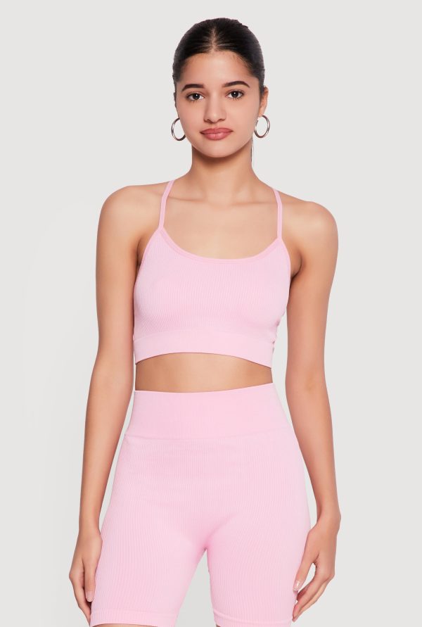 Seamless Criss Cross Back Detail Sports Bra