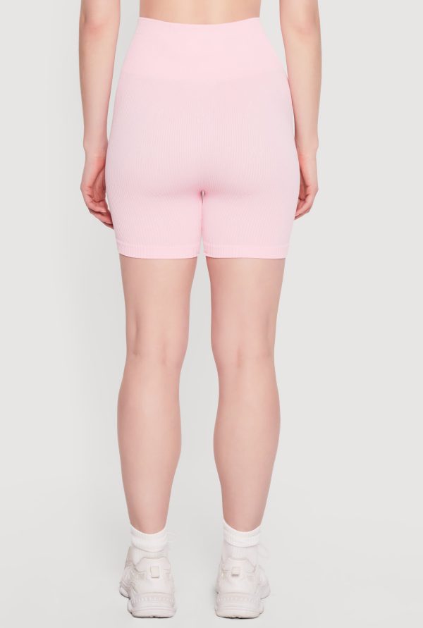 Seamless Compression Rib Knit Shorts