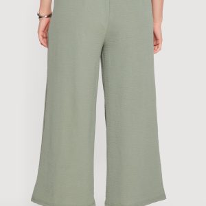 Crepe Knit High Waisted Pleated Pants - Image 5