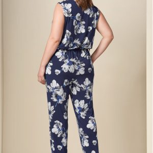 Floral Print Jumpsuit - Navy Multi - Image 6