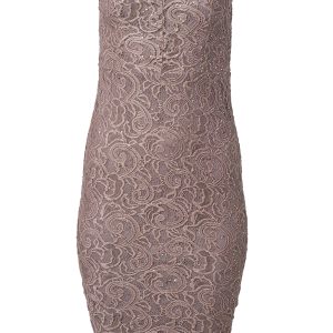Strapless Lace Dress - Mocha - Image 5