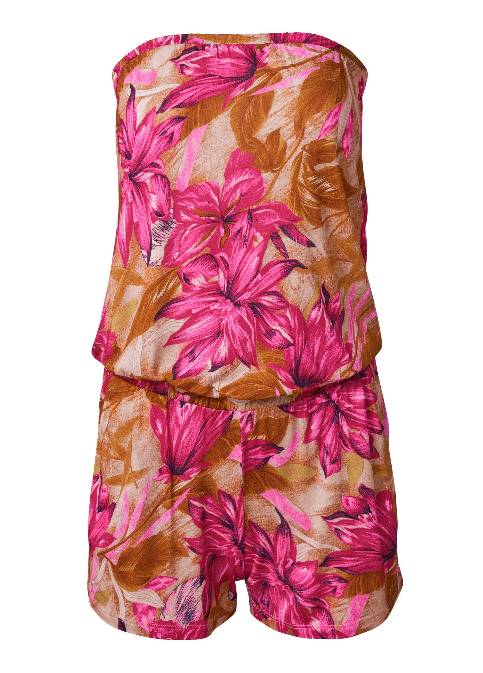 Strapless Casual Romper - Pink Multi - Image 5