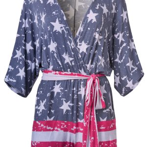 Americana Romper  - Blue Multi - Image 4