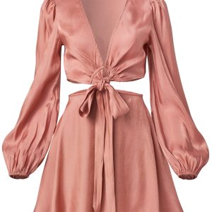 Side Cutout Romper  - Rose - Image 5