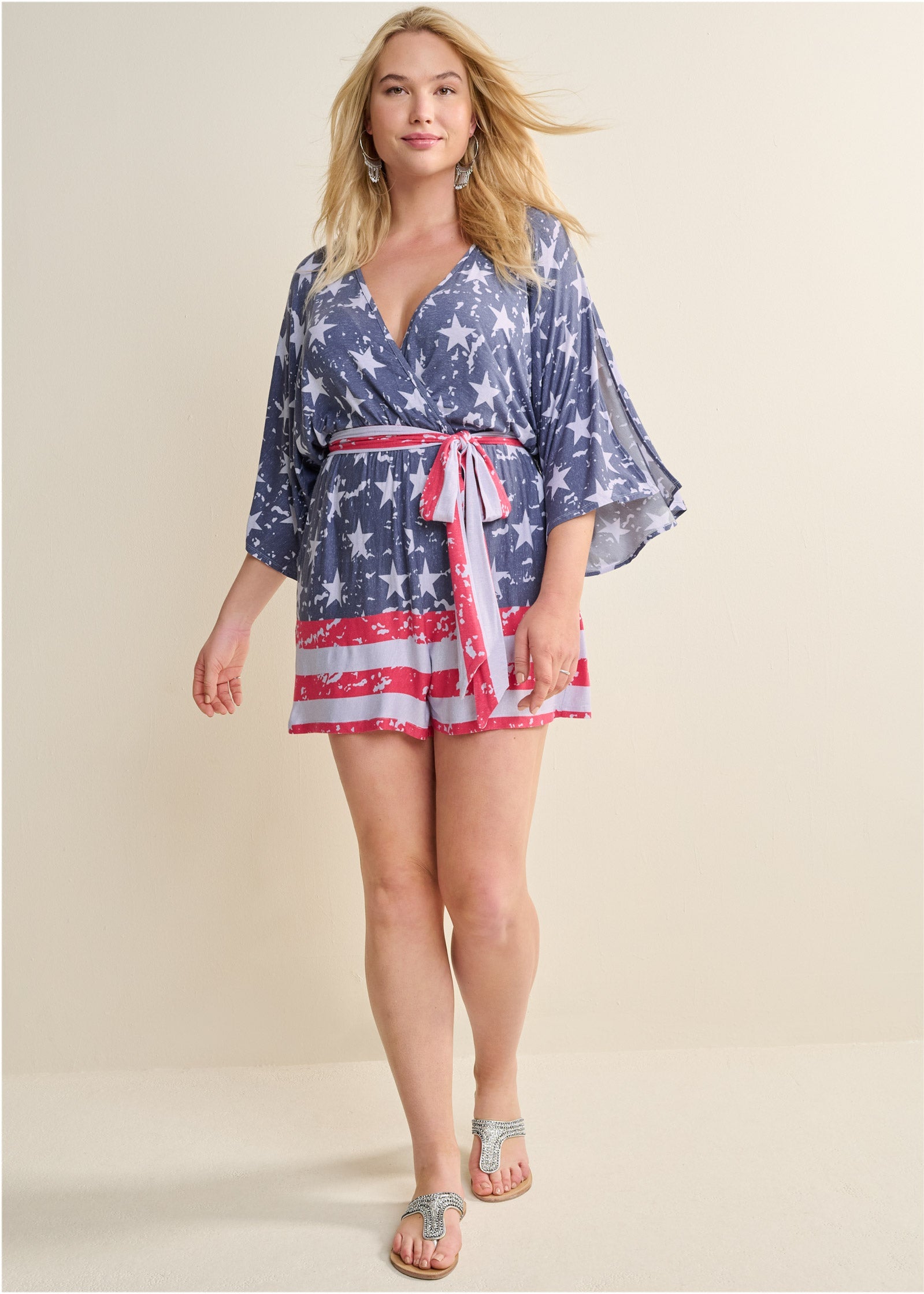 Americana Romper  - Blue Multi - Image 5