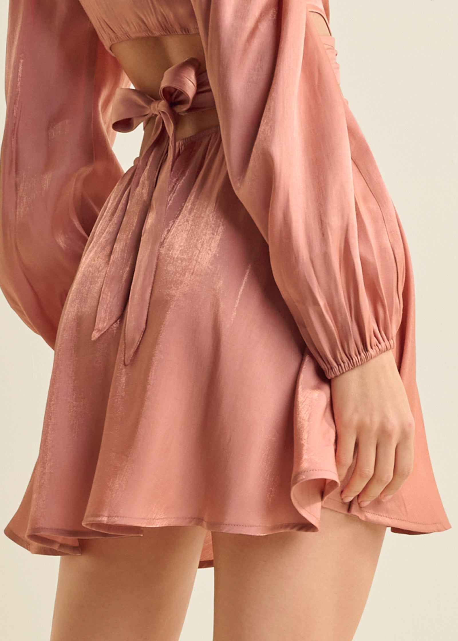 Side Cutout Romper  - Rose - Image 4