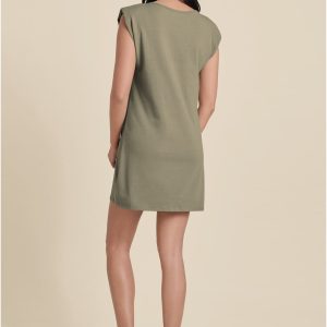 Easy Shift Dress - Olive - Image 3