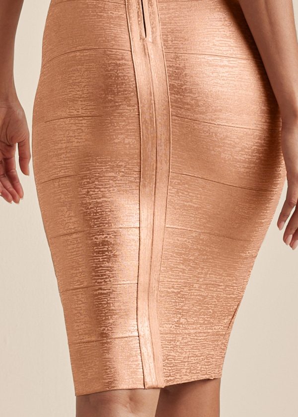 Bandage Mini Dress - Rose Gold