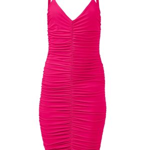 Ruched Mini Dress - Fuchsia - Image 5