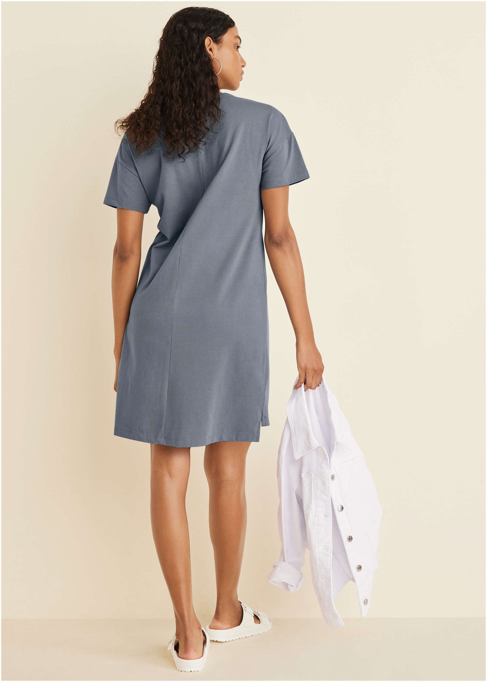 T-Shirt Dress - Seafog - Image 2