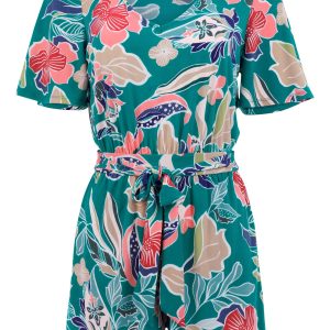 Tie Waist Romper - Paradise Floral - Image 3