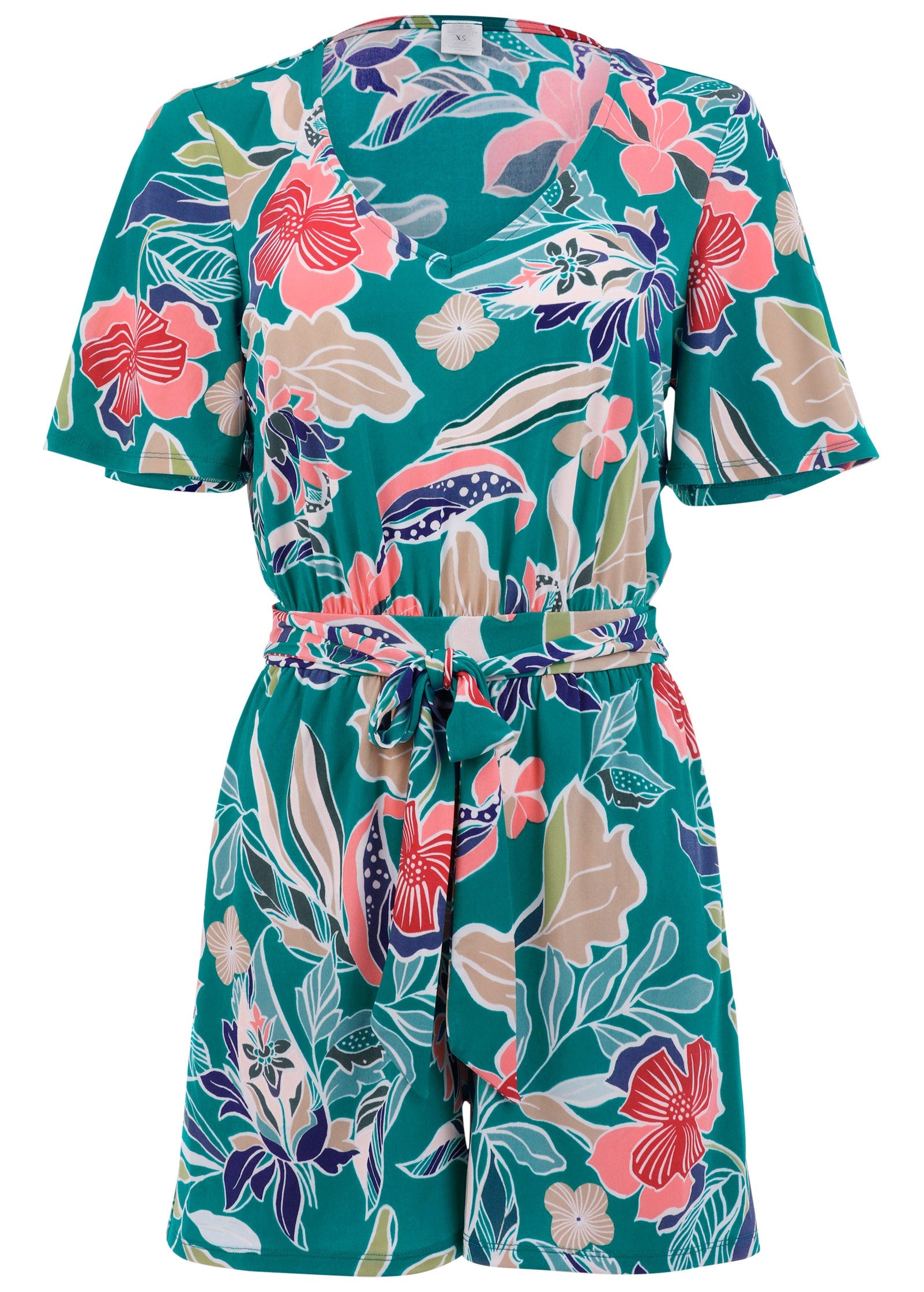 Tie Waist Romper - Paradise Floral - Image 3
