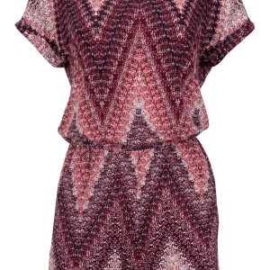 Open Back Romper - Burgundy Multi - Image 5