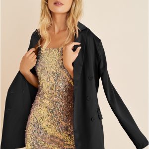 Opulent Sequin Mini Dress - Champagne Multi - Image 6