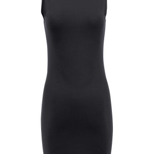 Mock Neck Mini Dress - Jet Black - Image 3