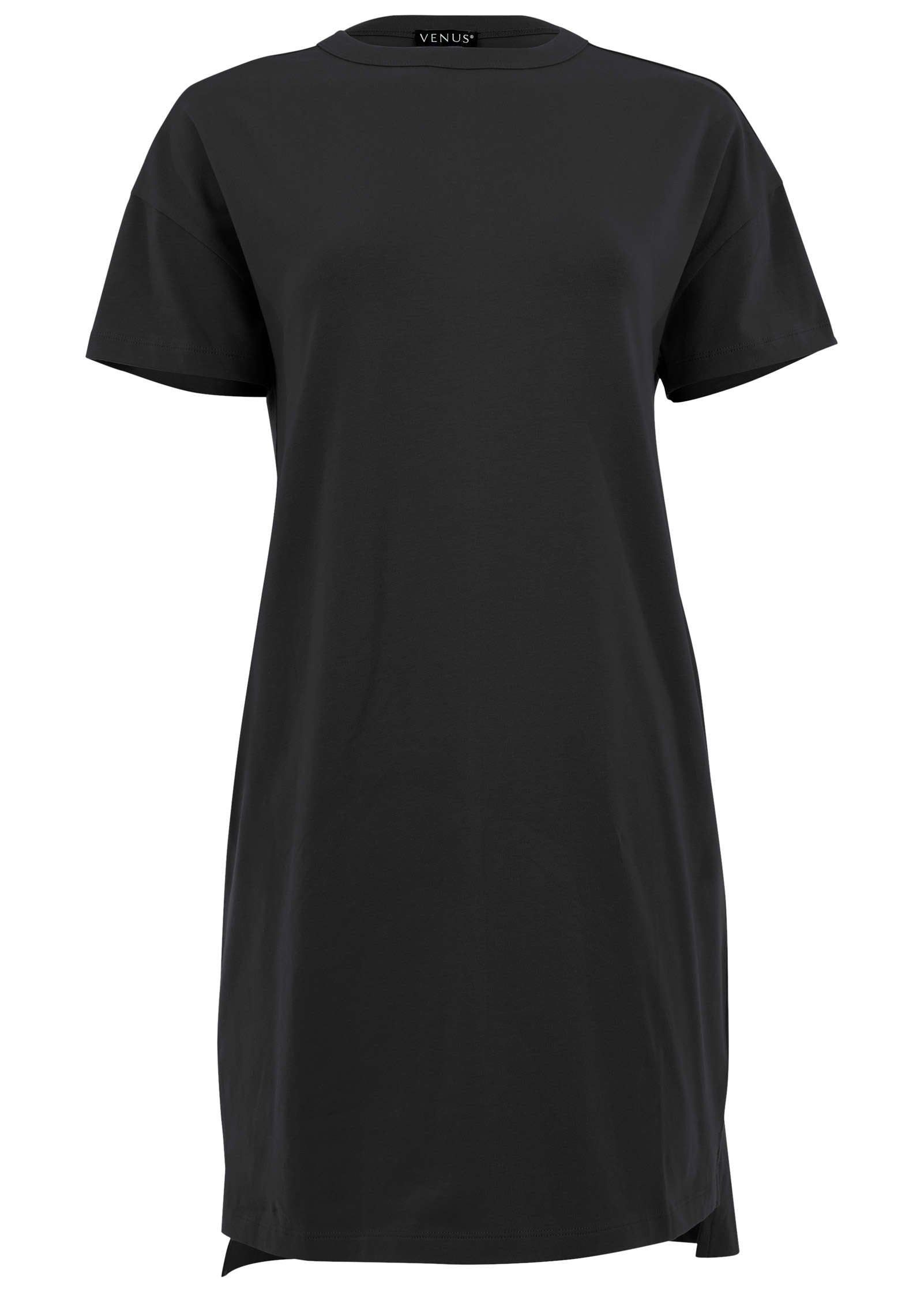 T-Shirt Dress - Jet Black - Image 3