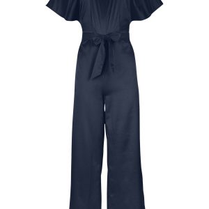Flutter Sleeve Jumpsuit - Navy - Image 4