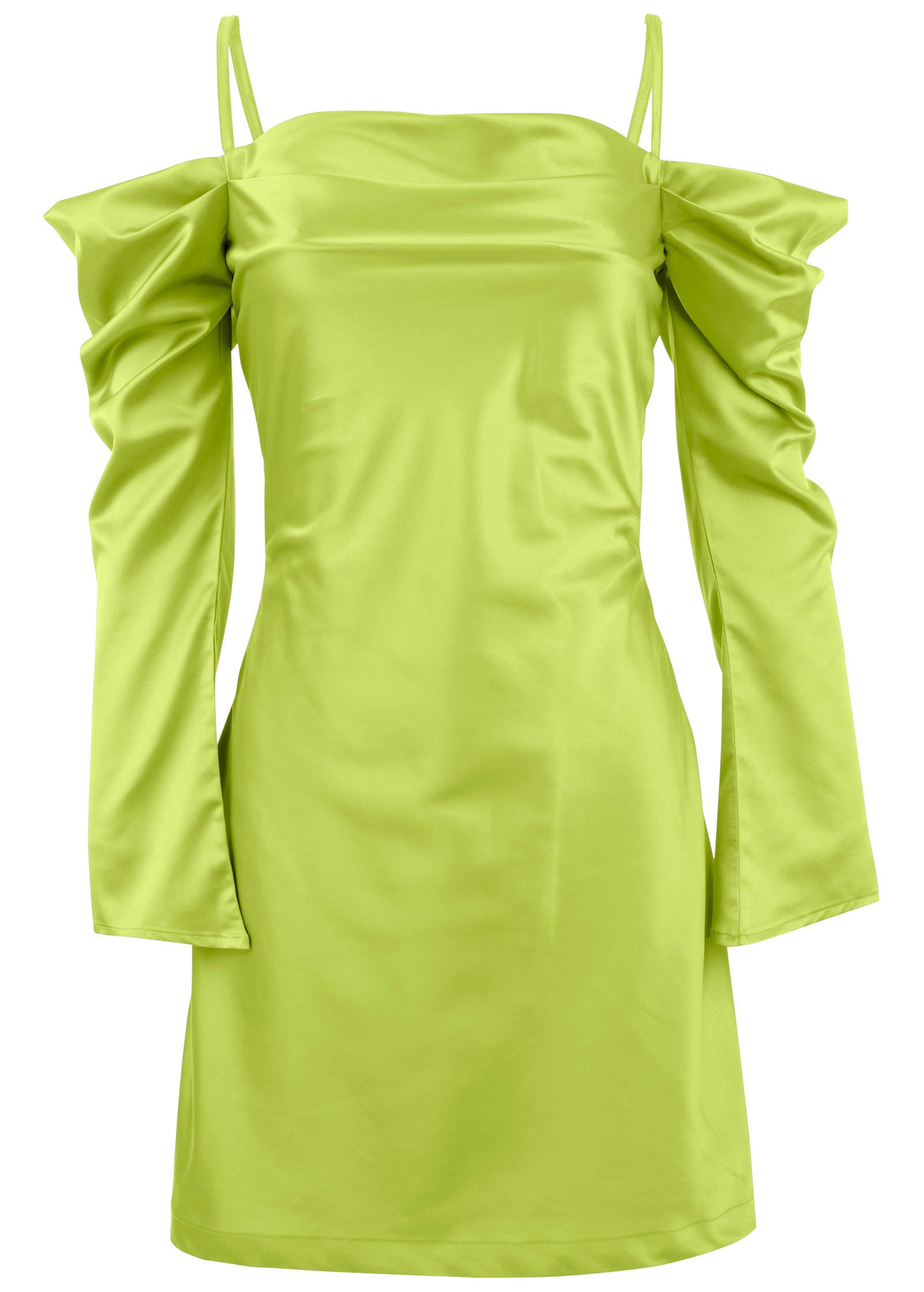 Cowl Neck Mini Dress - Lime - Image 4
