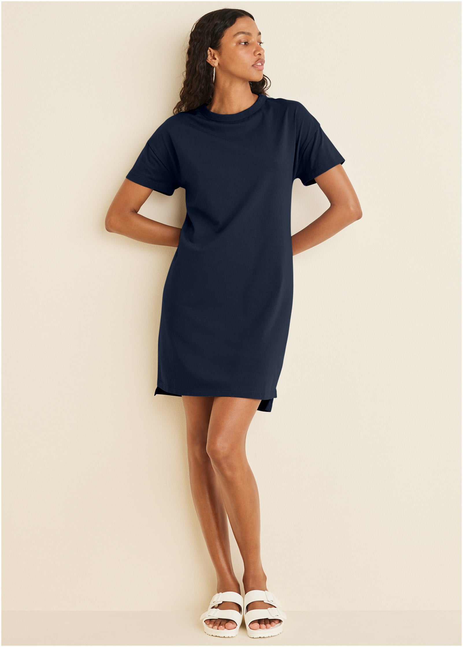 T-Shirt Dress - Navy - Image 1