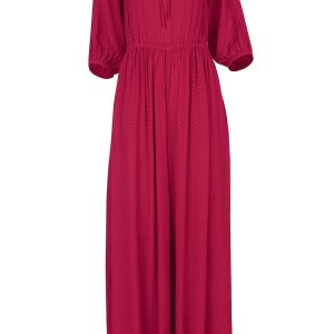 Off-The-Shoulder Jumpsuit - Persian Red - Image 4