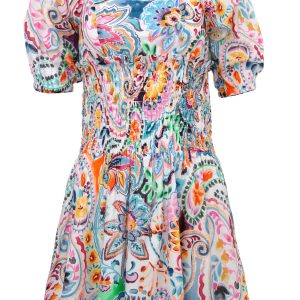 Cotton Voile Mini Dress - Fiesta Floral - Image 4