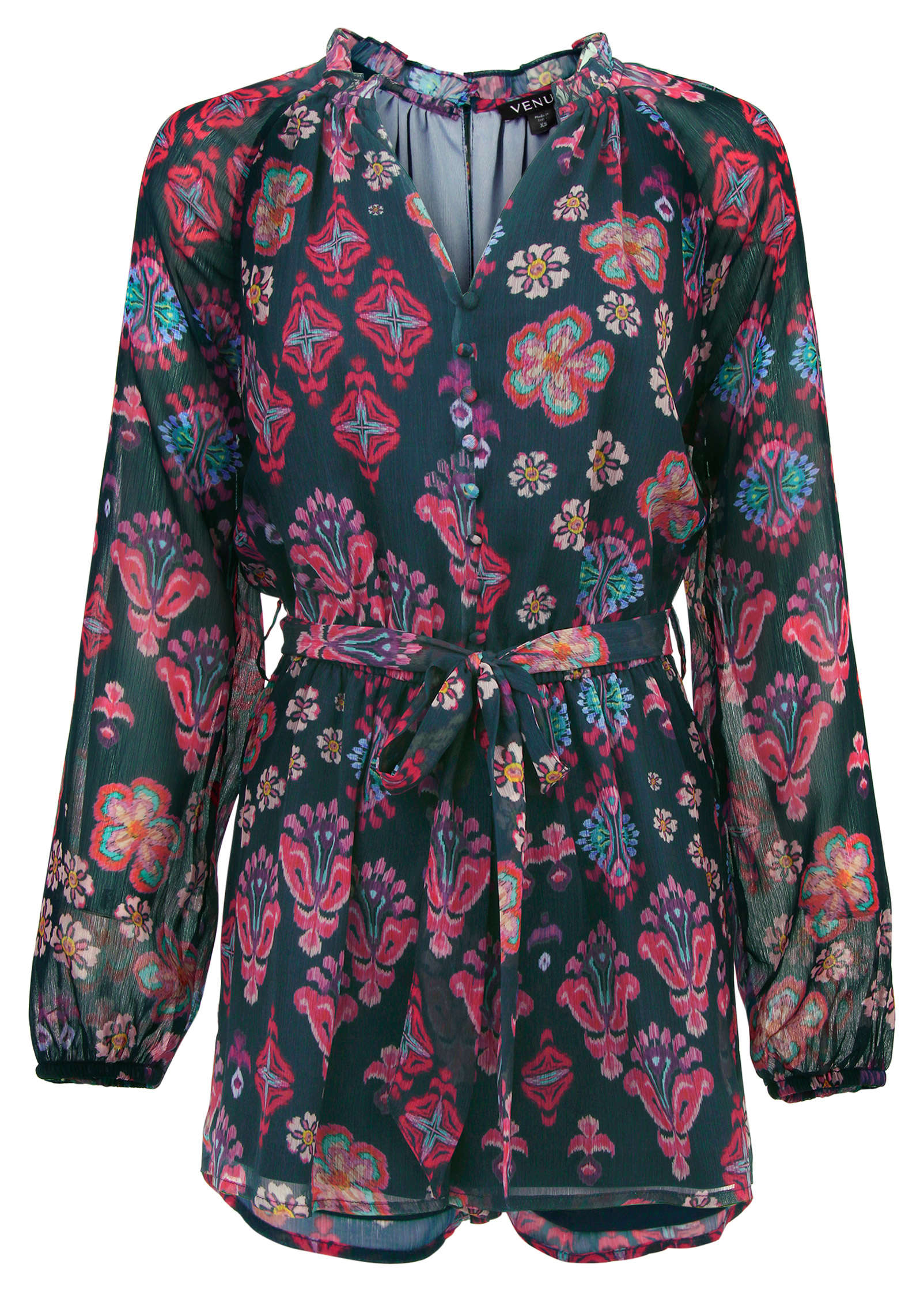 Crinkle Chiffon Romper - Modern Folk Floral - Image 3