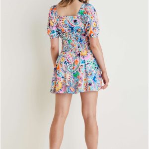 Cotton Voile Mini Dress - Fiesta Floral - Image 2