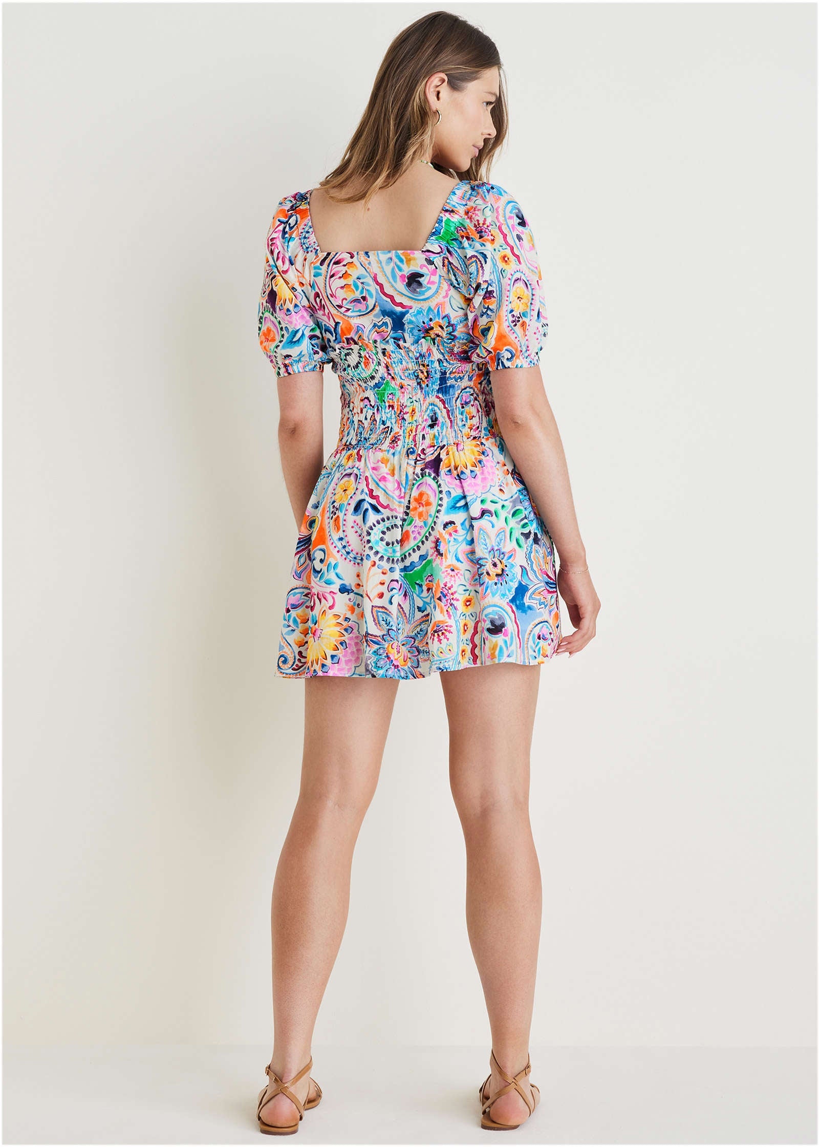 Cotton Voile Mini Dress - Fiesta Floral - Image 2