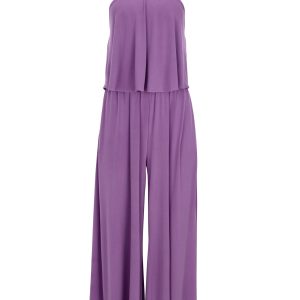 Cross Neck Jumpsuit - Purple - Image 3
