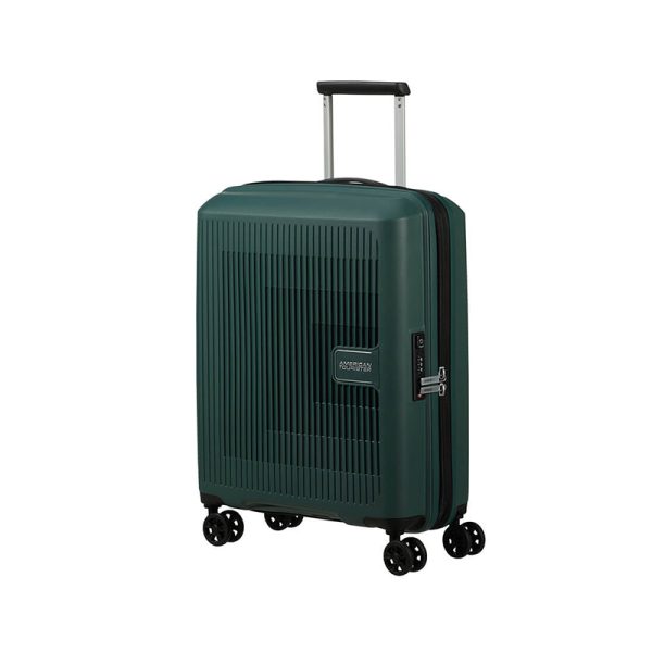 American Tourister AeroStep Spinner kabinekuffert 55 dark forest