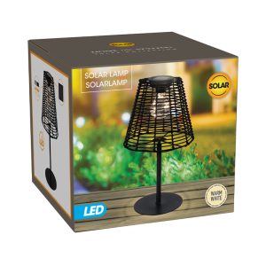 Solcelle bordlampe sort H33 cm - Image 2