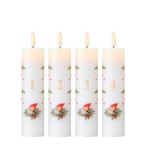 Klarborg led adventslys nissen & r?dk?lk 4 stk. - Image 1