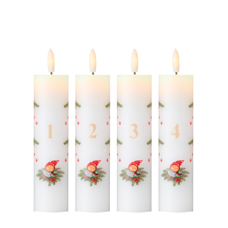 Klarborg led adventslys nissen & r?dk?lk 4 stk. - Image 1