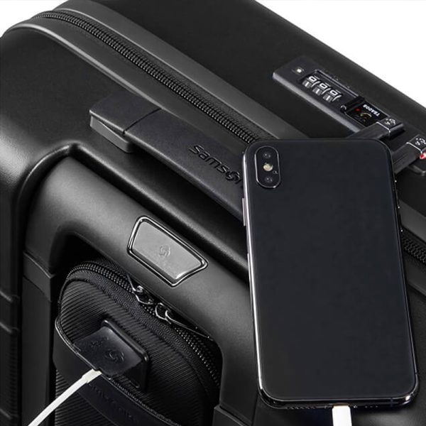 Samsonite Neopod Expand Slide Out Pouch kabinekuffert sort 55 cm