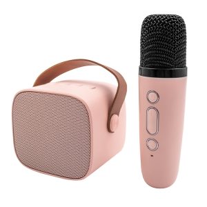 United SPK2458 bluetooth h?jtaler med karaoke mikrofon pink