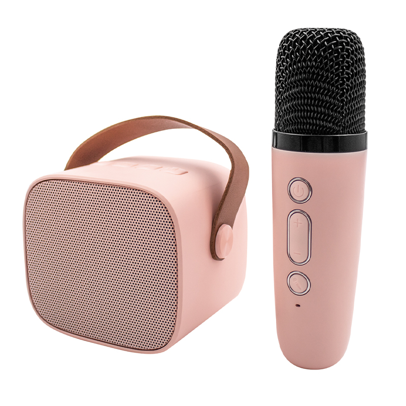 United SPK2458 bluetooth h?jtaler med karaoke mikrofon pink - Image 1