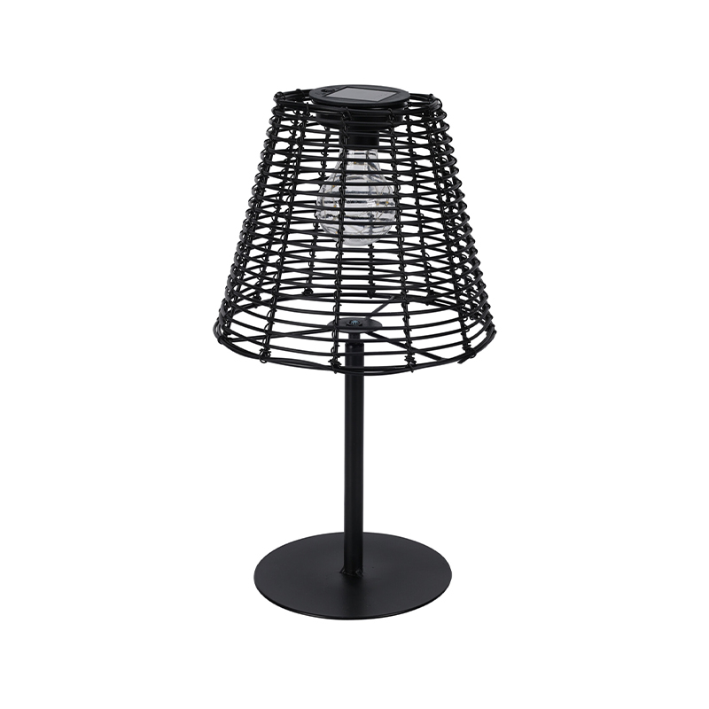 Solcelle bordlampe sort H33 cm - Image 1