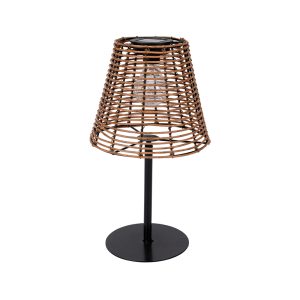 Solcelle bordlampe brun H33 cm
