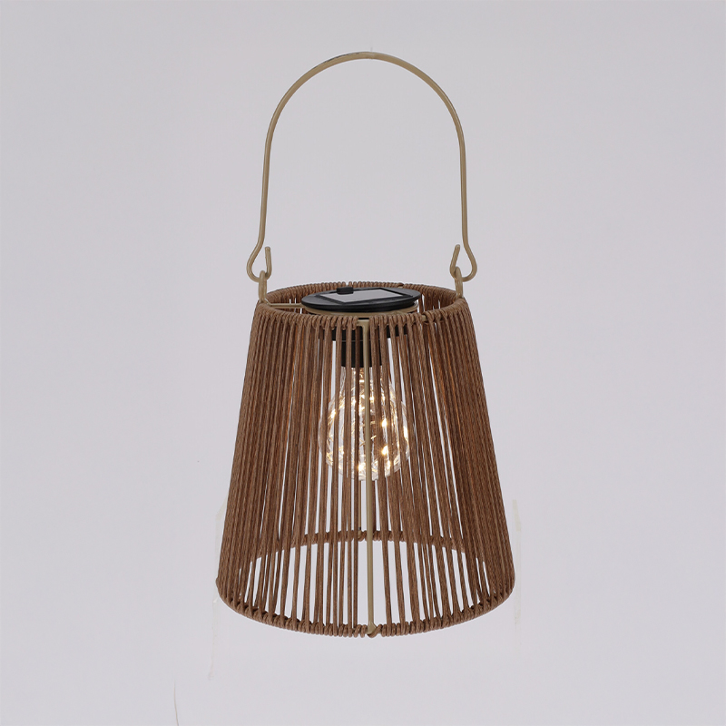 Solcelle lampe med h?ndtag brun H21 cm - Image 2